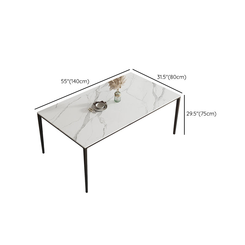 Dining Room Dinner Kitchen Table Rectangle 4 Legs Dining Table