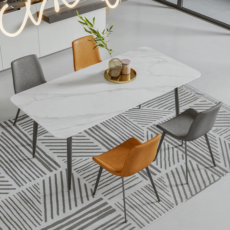 Modern Dining Room Dinner Kitchen Table 4 Legs Stone Dining Table