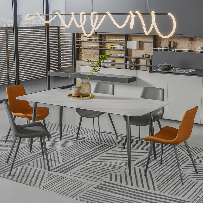 Modern Dining Room Dinner Kitchen Table 4 Legs Stone Dining Table