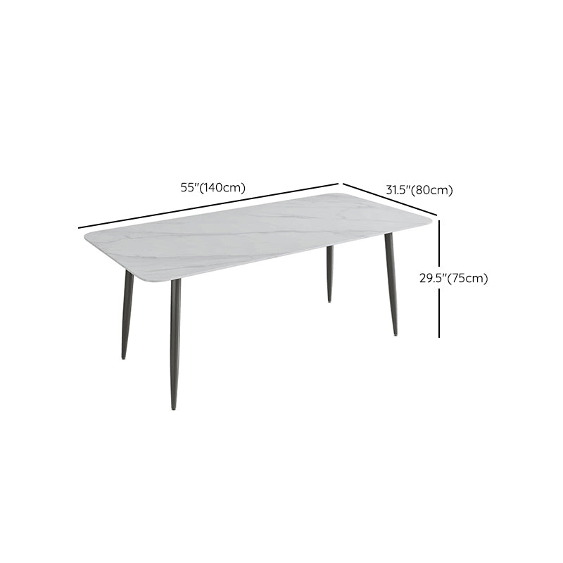 Modern Dining Room Dinner Kitchen Table 4 Legs Stone Dining Table