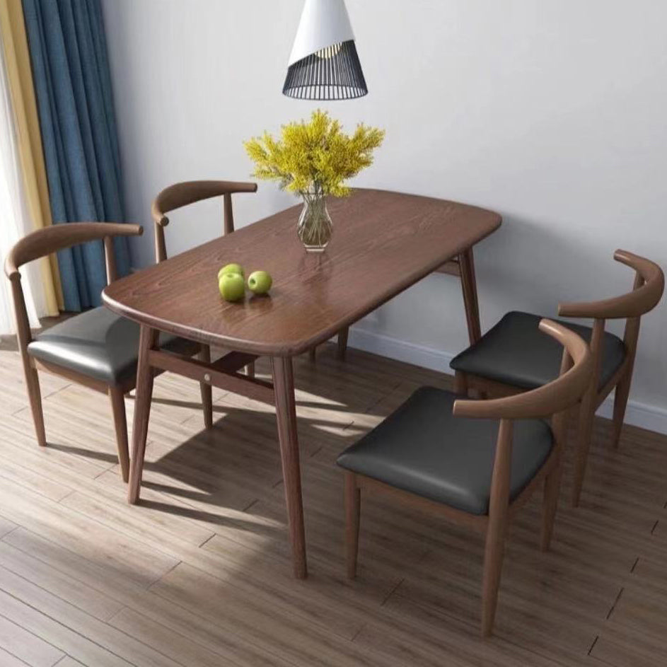 Dining Room Dinner Kitchen Table Oval Wooden 4 Legs Dining Table