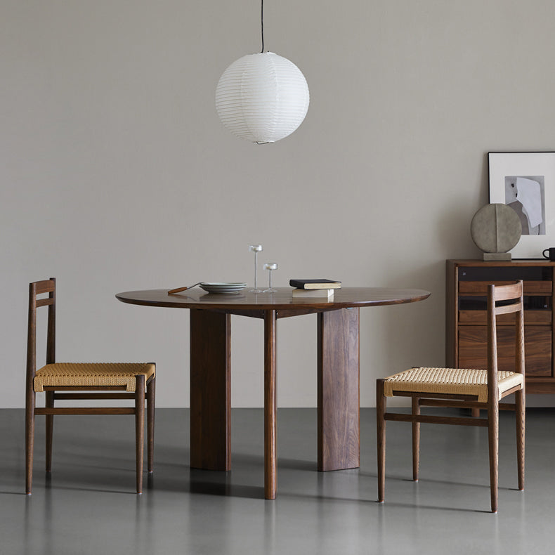 Dinner Kitchen Table Dining Room Round Wood Top Dining Table
