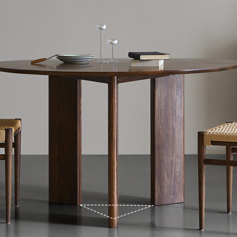 Dinner Kitchen Table Dining Room Round Wood Top Dining Table