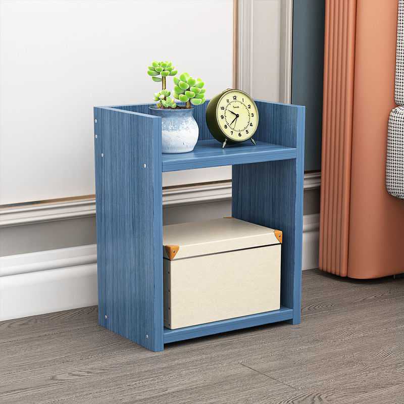 Open Storage Accent Table Nightstand Antique Finish Modern Bed Nightstand with Legs