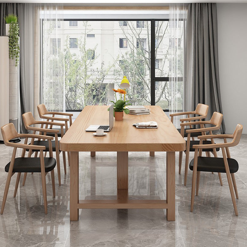 Modern Rectangle Wood Dining Table 1/4/5/6/7 Pieces Dining Set  for Dining Room