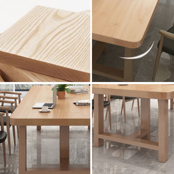 Modern Rectangle Wood Dining Table 1/4/5/6/7 Pieces Dining Set  for Dining Room