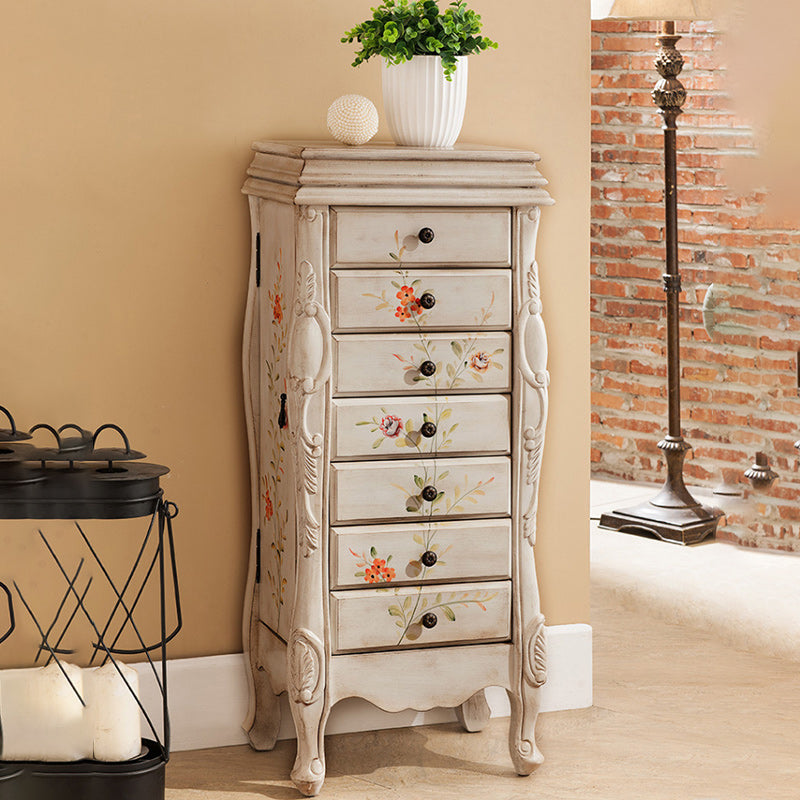 Classic Glam Storage Chest Solid Wood Storage Chest Dresser with 7 Drawers