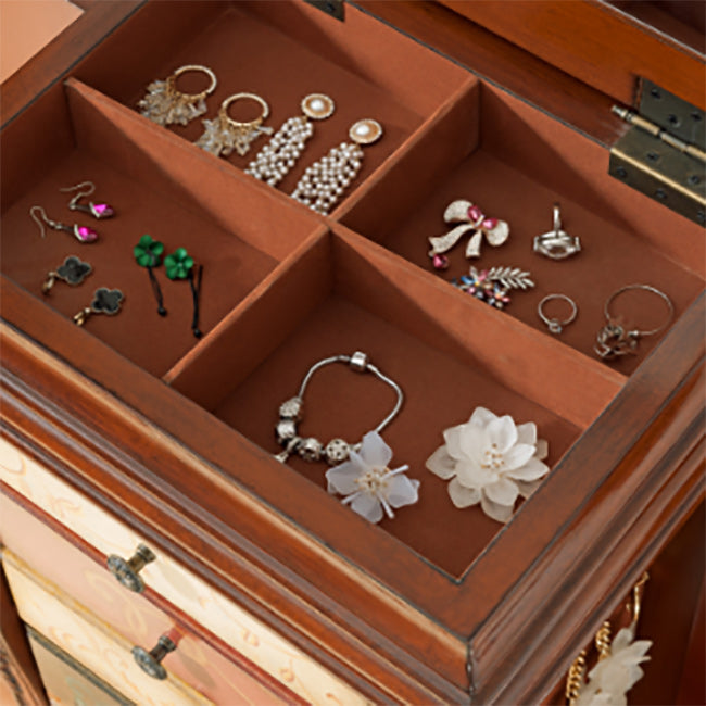 Classic Glam Storage Chest Solid Wood Storage Chest Dresser with 7 Drawers