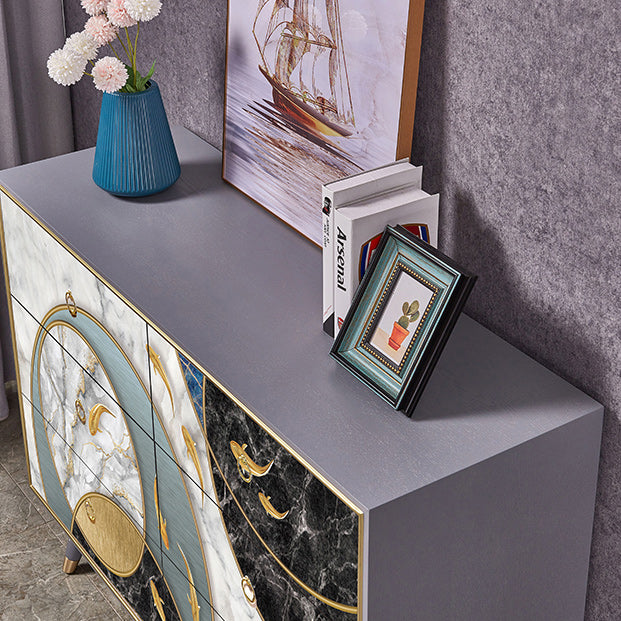 Classic Glam Dresser Solid Wood Storage Chest Dresser , 15.6 Inch Width