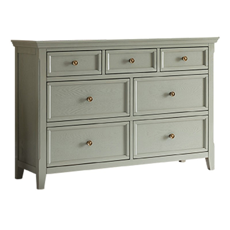 Solid Wood Storage Chest Glam Horizontal Dresser with Drawers