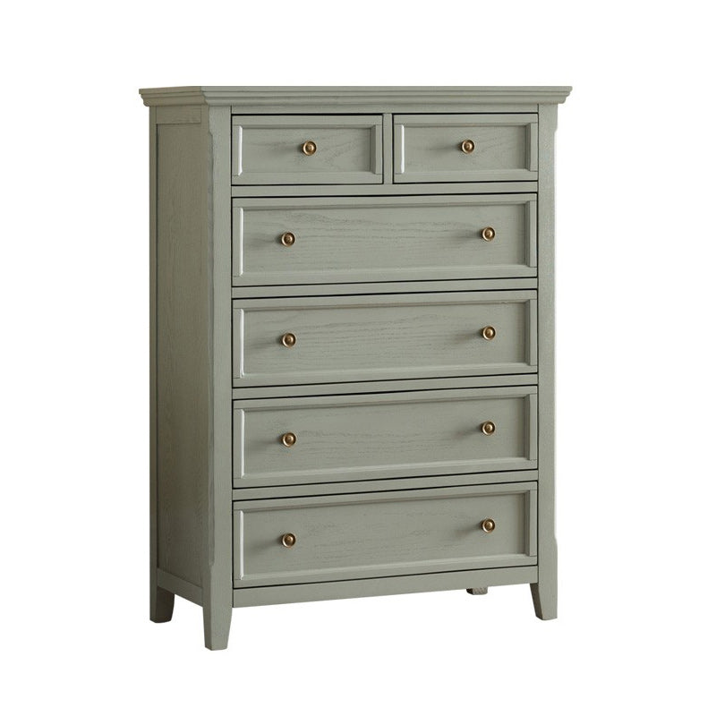 Solid Wood Storage Chest Glam Horizontal Dresser with Drawers