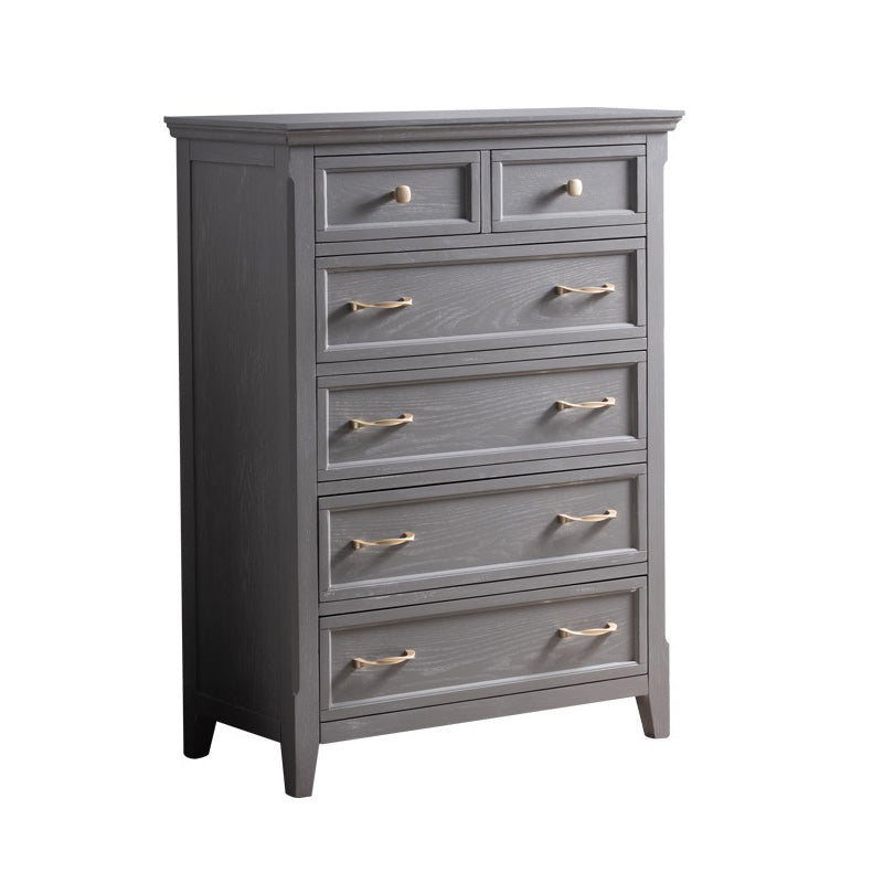 Solid Wood Storage Chest Glam Horizontal Dresser with Drawers