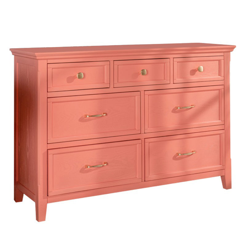 Rubber Wood Glam Dresser Horizontal Storage Chest without Mirror