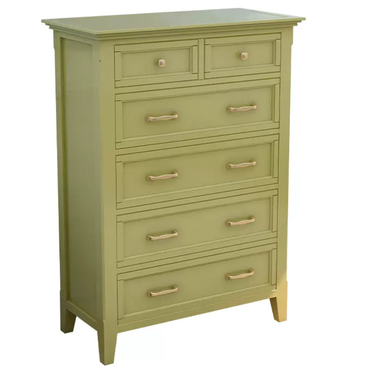 Rubber Wood Glam Dresser Horizontal Storage Chest without Mirror