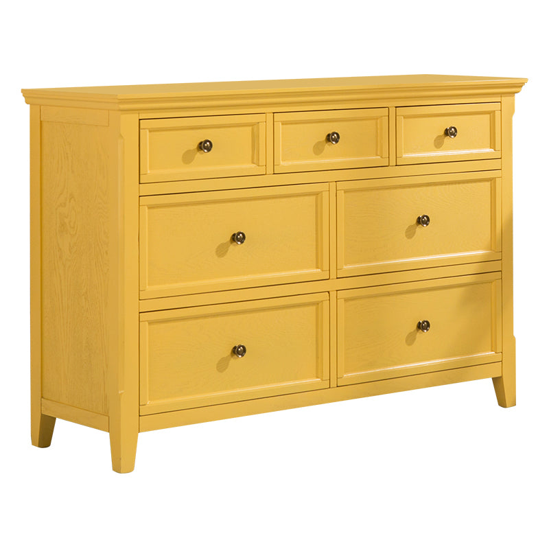 Rubber Wood Glam Dresser Horizontal Storage Chest without Mirror