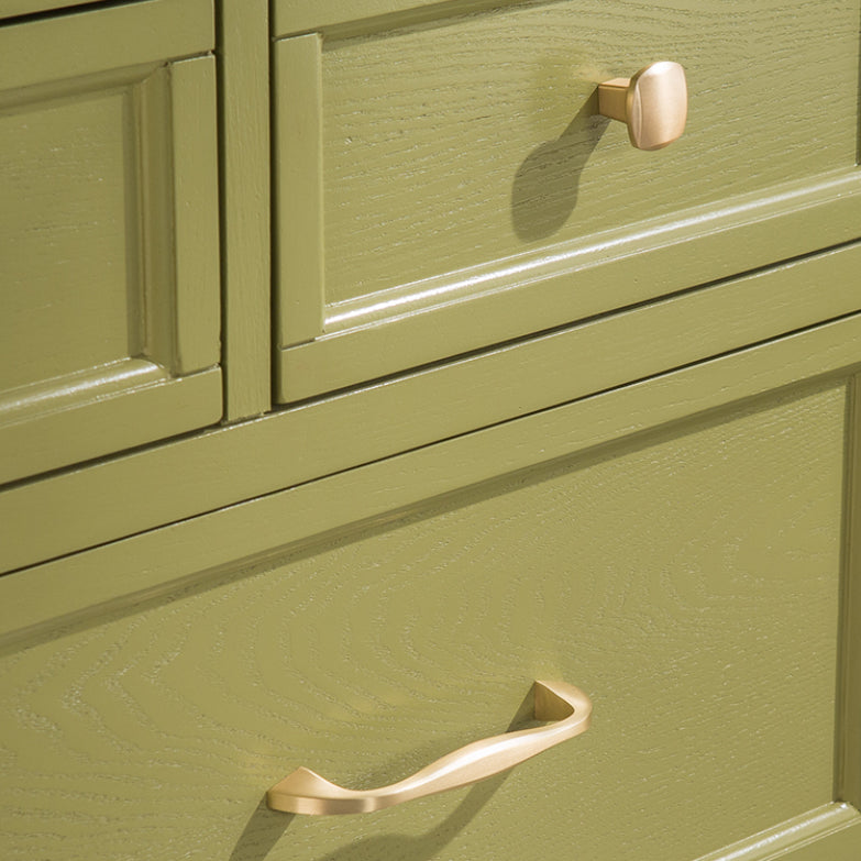 Rubber Wood Glam Dresser Horizontal Storage Chest without Mirror