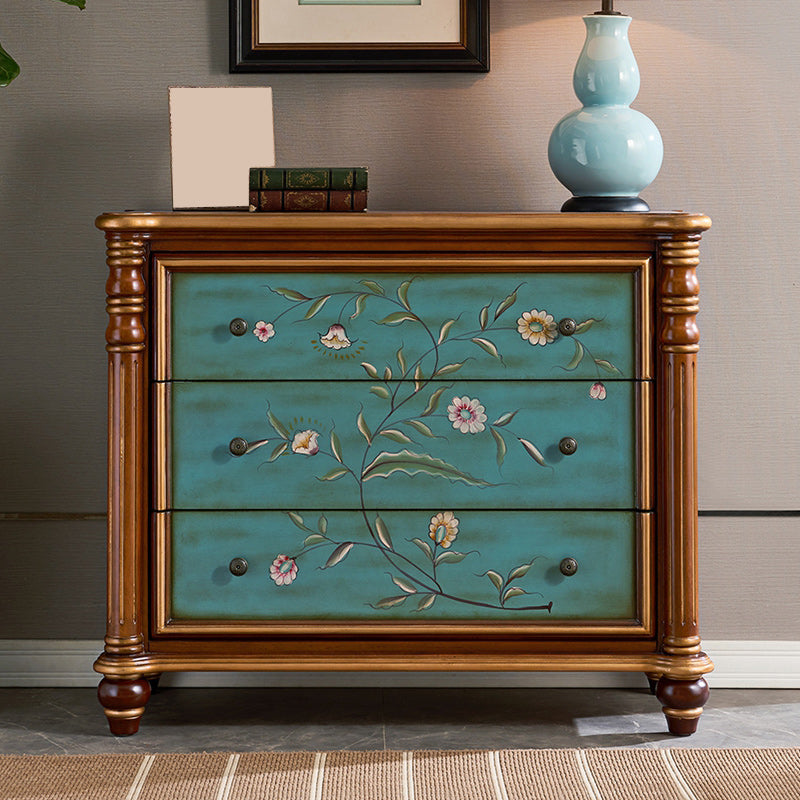 Traditional Dresser Solid Wood Storage Chest Dresser , 15.6 Inch W