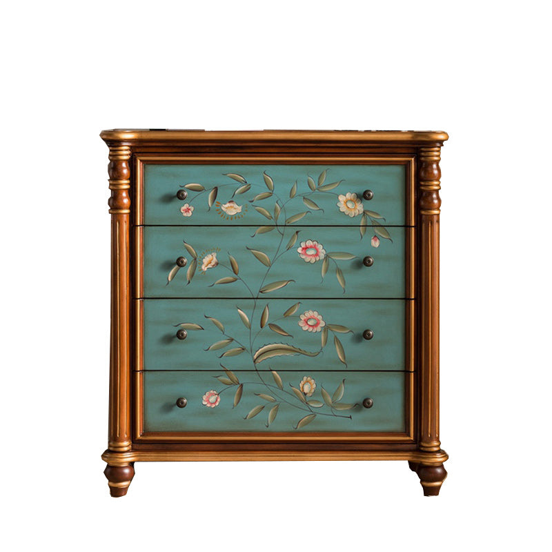 Traditional Dresser Solid Wood Storage Chest Dresser , 15.6 Inch W