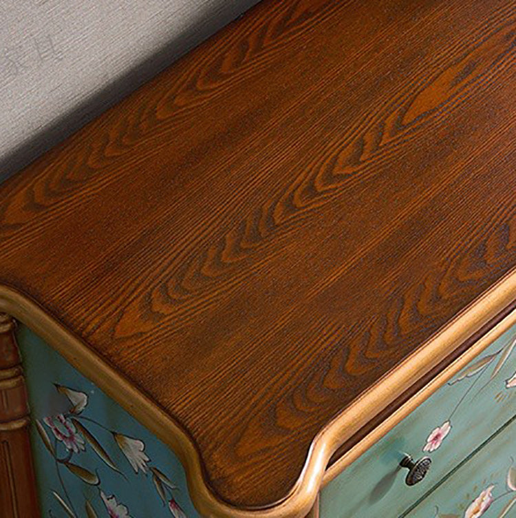Traditional Dresser Solid Wood Storage Chest Dresser , 15.6 Inch W