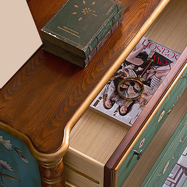 Traditional Dresser Solid Wood Storage Chest Dresser , 15.6 Inch W