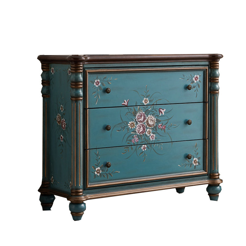 Traditional Dresser Solid Wood Storage Chest Dresser , 15.6 Inch W