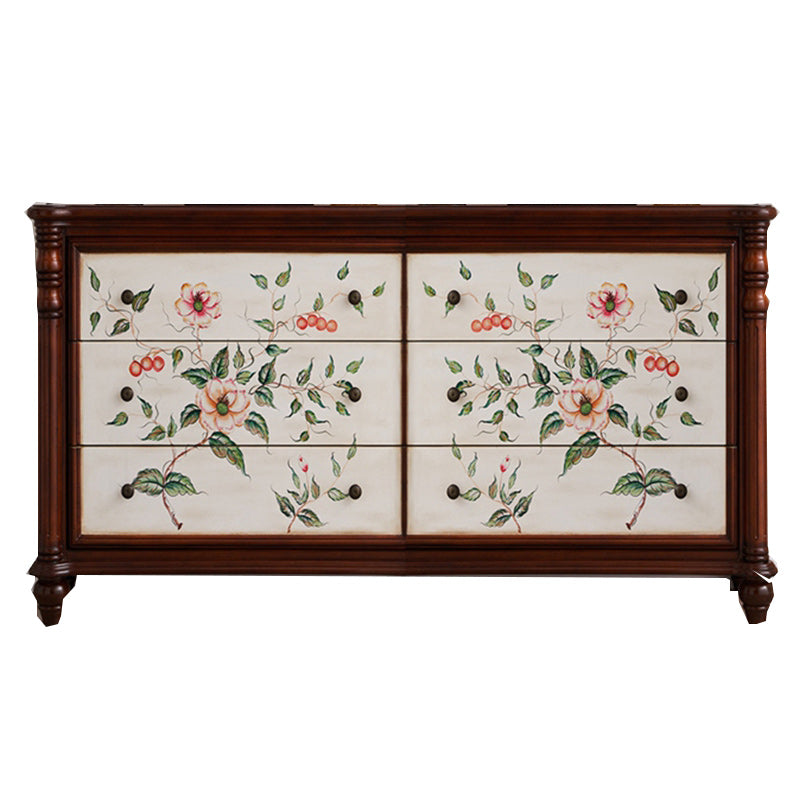 Traditional Dresser Solid Wood Storage Chest Dresser , 15.6 Inch W