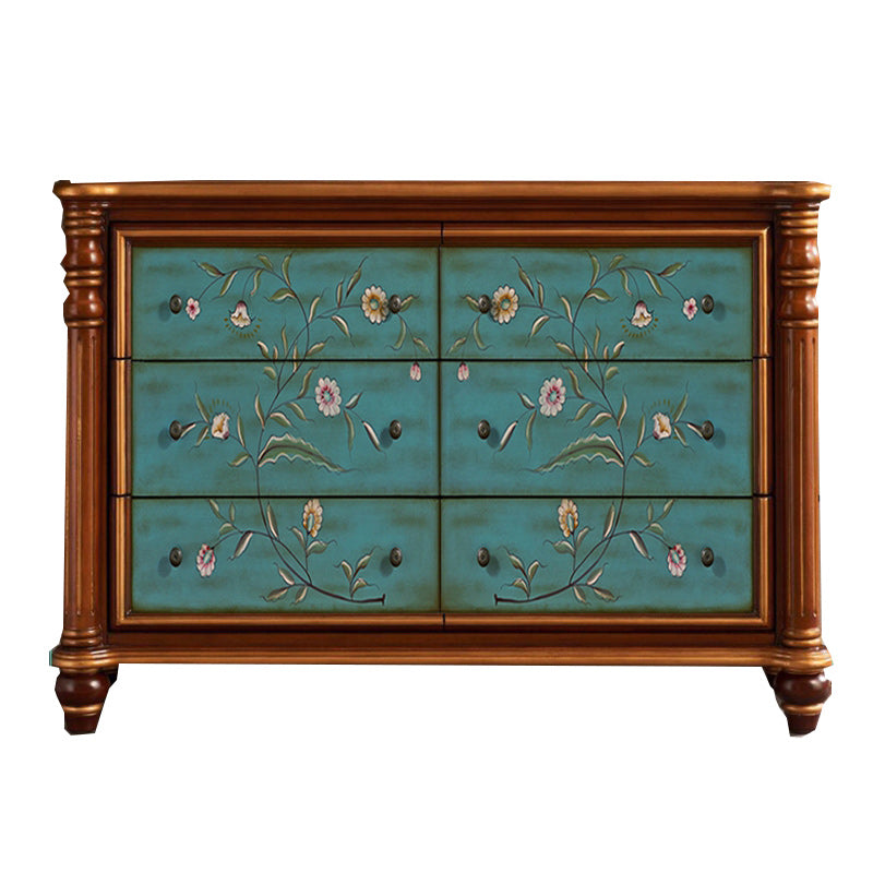 Traditional Dresser Solid Wood Storage Chest Dresser , 15.6 Inch W