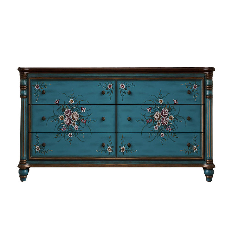 Traditional Dresser Solid Wood Storage Chest Dresser , 15.6 Inch W