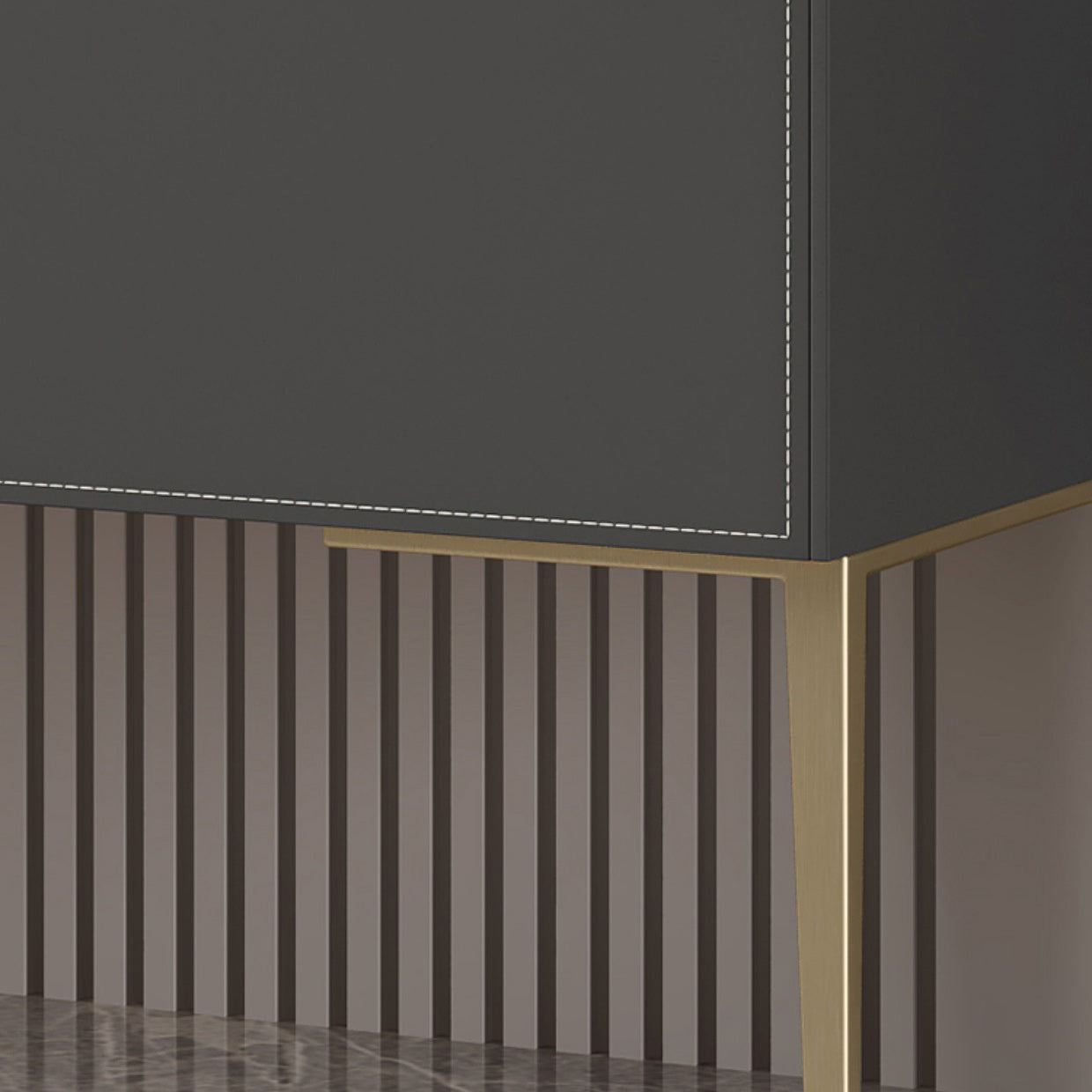 Classic Glam Storage Chest Stone Dresser with 3 Drawers , 15.6 Inch Width