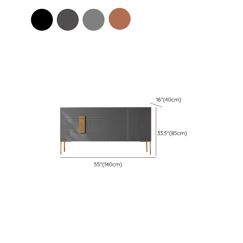 Classic Glam Storage Chest Stone Dresser with 3 Drawers , 15.6 Inch Width