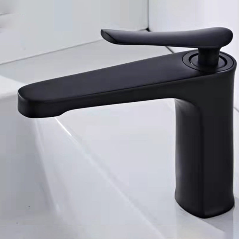 1 Handle Full Copper Bathroom Sink Faucet Nordic Modern Vanity Faucet with Drain