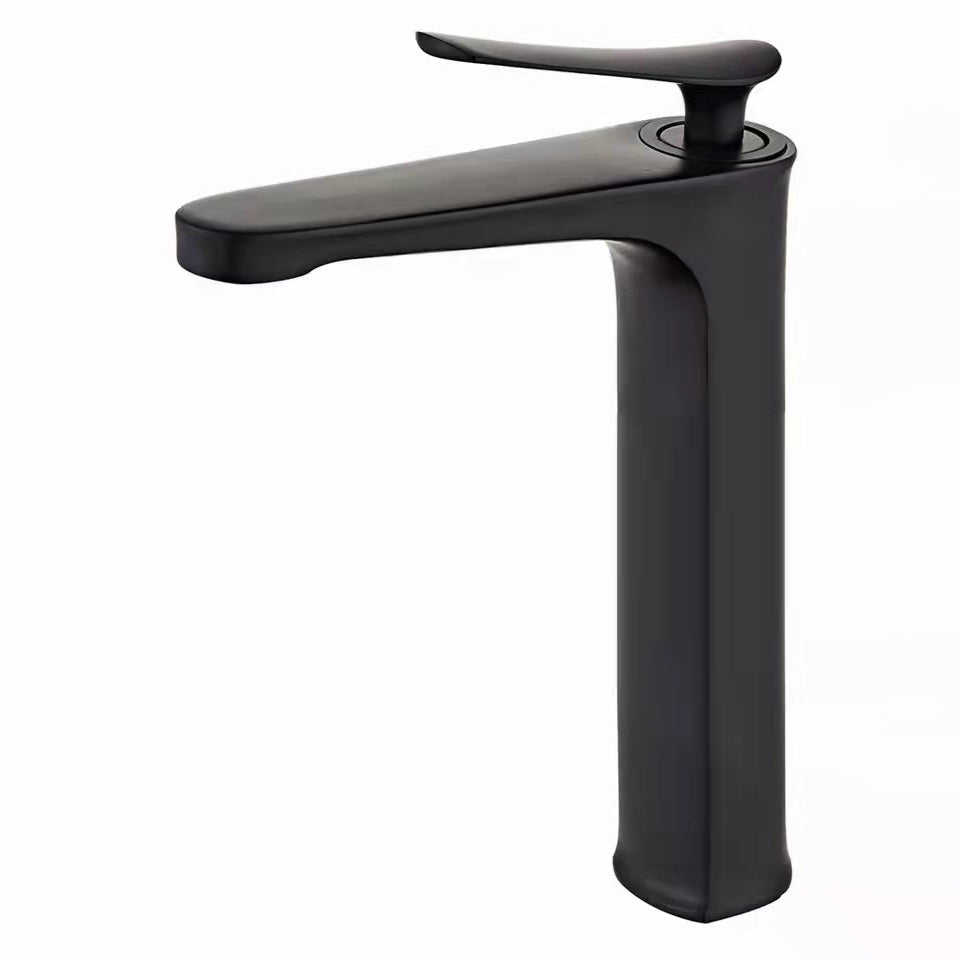 1 Handle Full Copper Bathroom Sink Faucet Nordic Modern Vanity Faucet with Drain