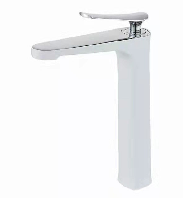 1 Handle Full Copper Bathroom Sink Faucet Nordic Modern Vanity Faucet with Drain