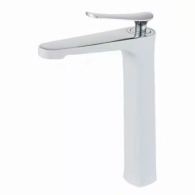 1 Handle Full Copper Bathroom Sink Faucet Nordic Modern Vanity Faucet with Drain