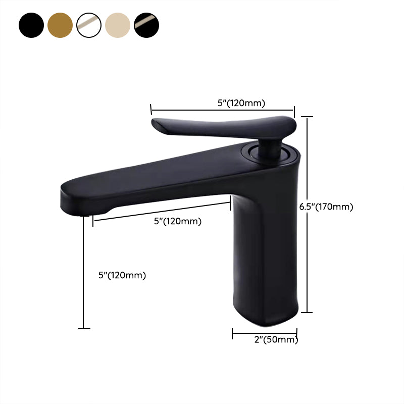1 Handle Full Copper Bathroom Sink Faucet Nordic Modern Vanity Faucet with Drain