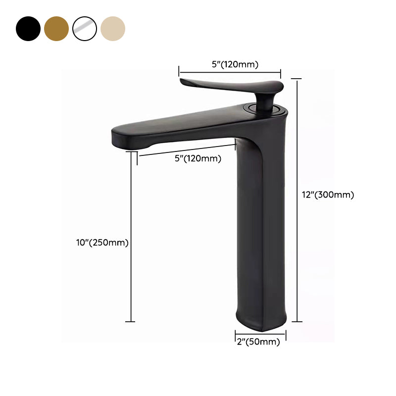 1 Handle Full Copper Bathroom Sink Faucet Nordic Modern Vanity Faucet with Drain