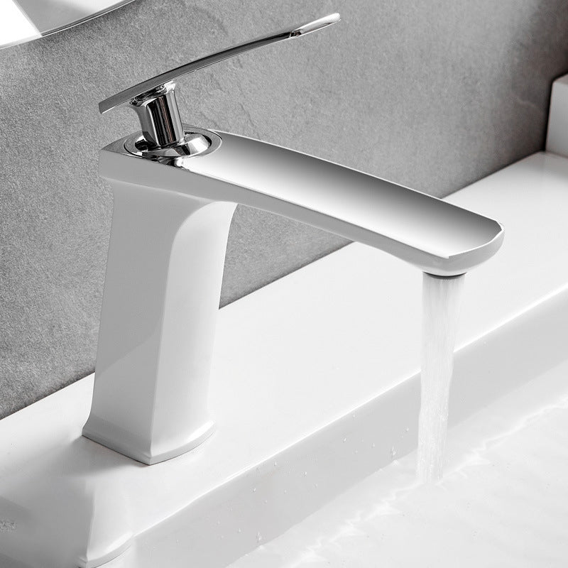 Full Brass 1 Handle Vessel Sink Bathroom Faucet Hot and Cold Water Faucet with Drain