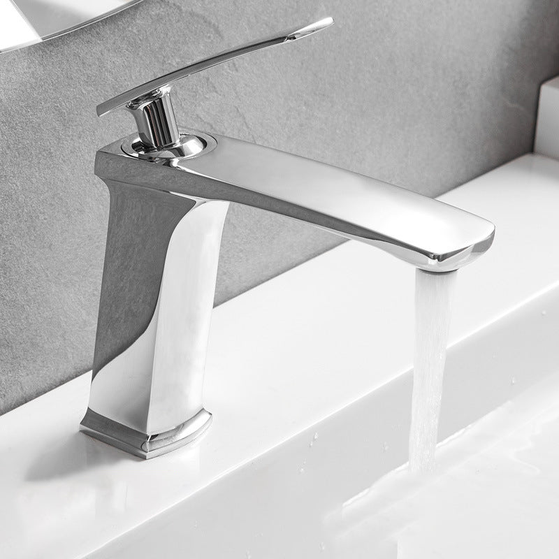 Full Brass 1 Handle Vessel Sink Bathroom Faucet Hot and Cold Water Faucet with Drain