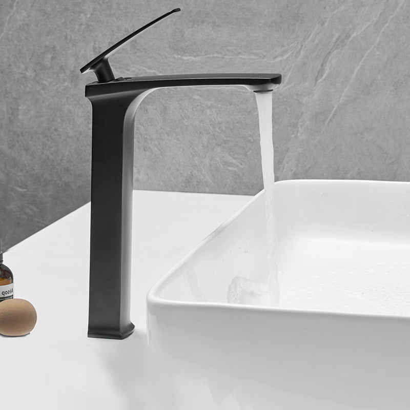 Full Brass 1 Handle Vessel Sink Bathroom Faucet Hot and Cold Water Faucet with Drain