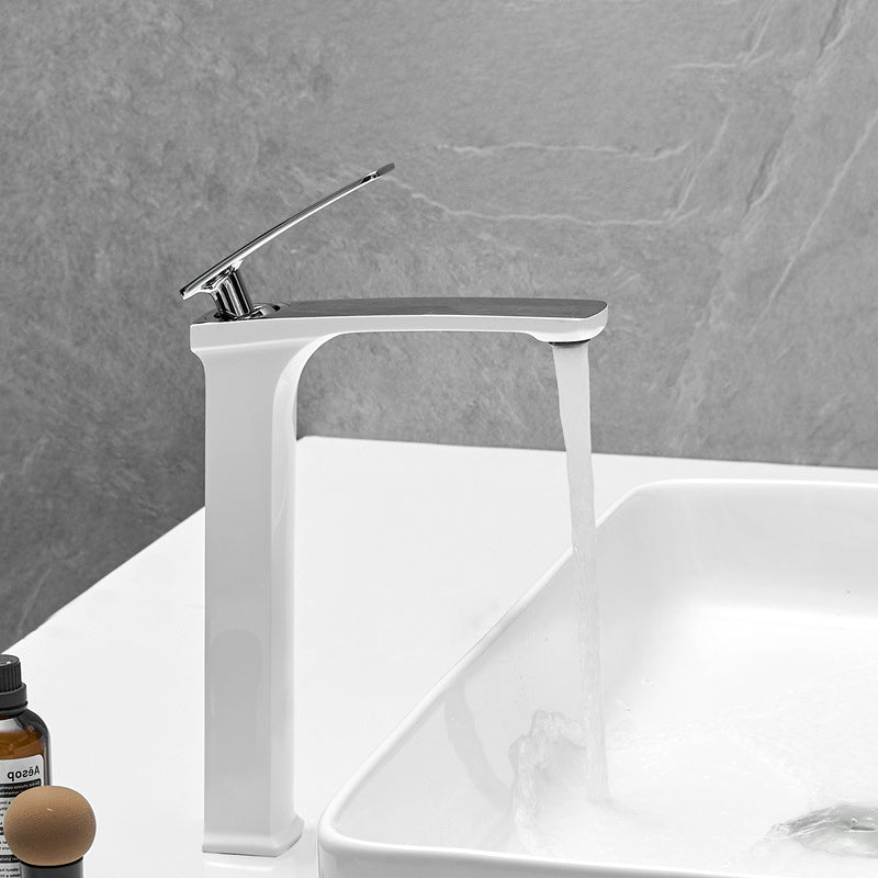 Full Brass 1 Handle Vessel Sink Bathroom Faucet Hot and Cold Water Faucet with Drain