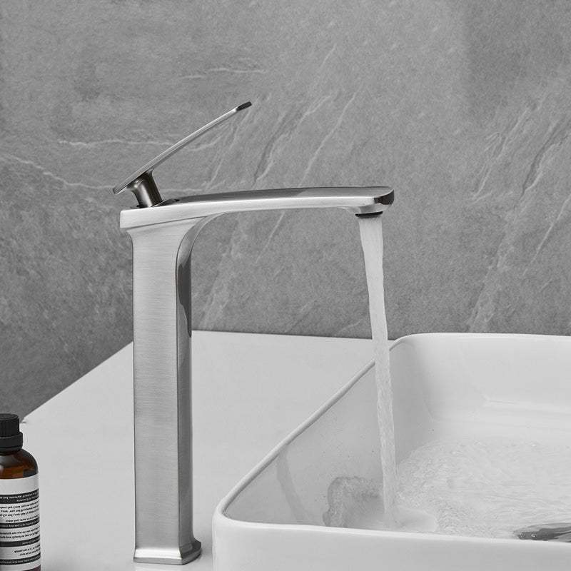 Full Brass 1 Handle Vessel Sink Bathroom Faucet Hot and Cold Water Faucet with Drain