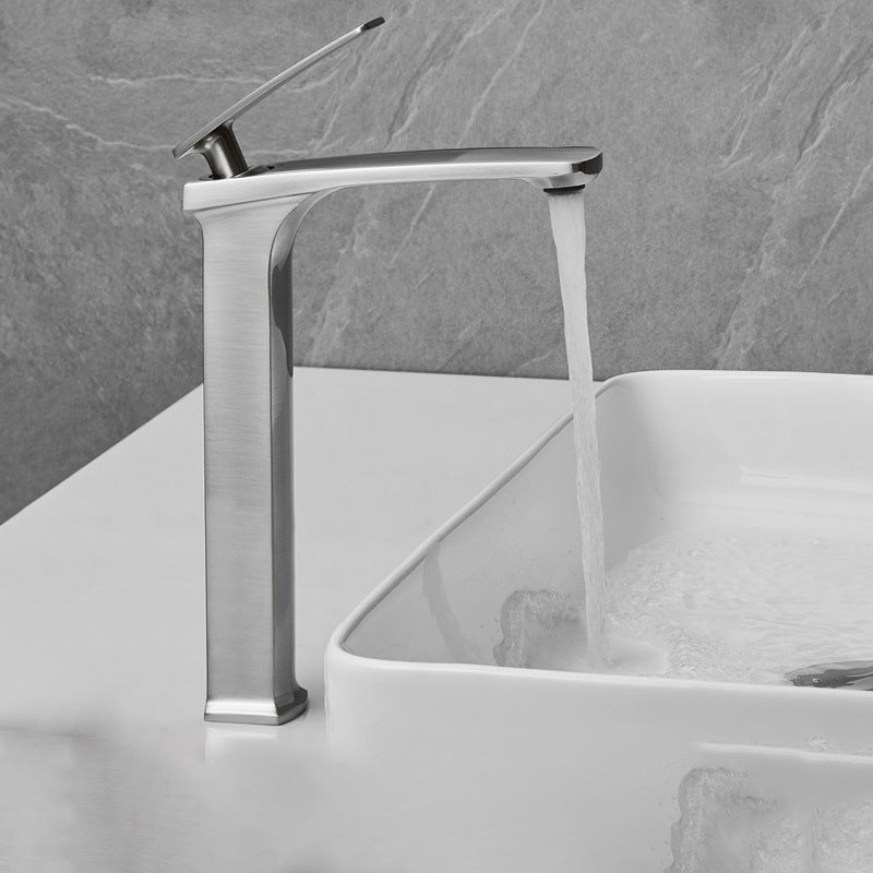Full Brass 1 Handle Vessel Sink Bathroom Faucet Hot and Cold Water Faucet with Drain