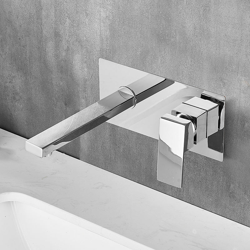 Low Arc Wall Mounted Bathroom Knob Handle Faucet Lavatory Faucet