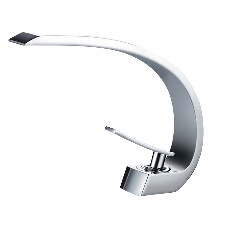 Waterfall Spout Widespread Lavatory Faucet Modern Lever Handles Sink Faucet