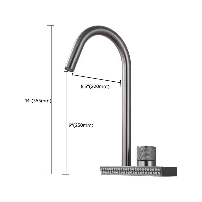 Contemporary Swivel Spout Standard Kitchen Faucets Grey Kitchen Bar Faucet
