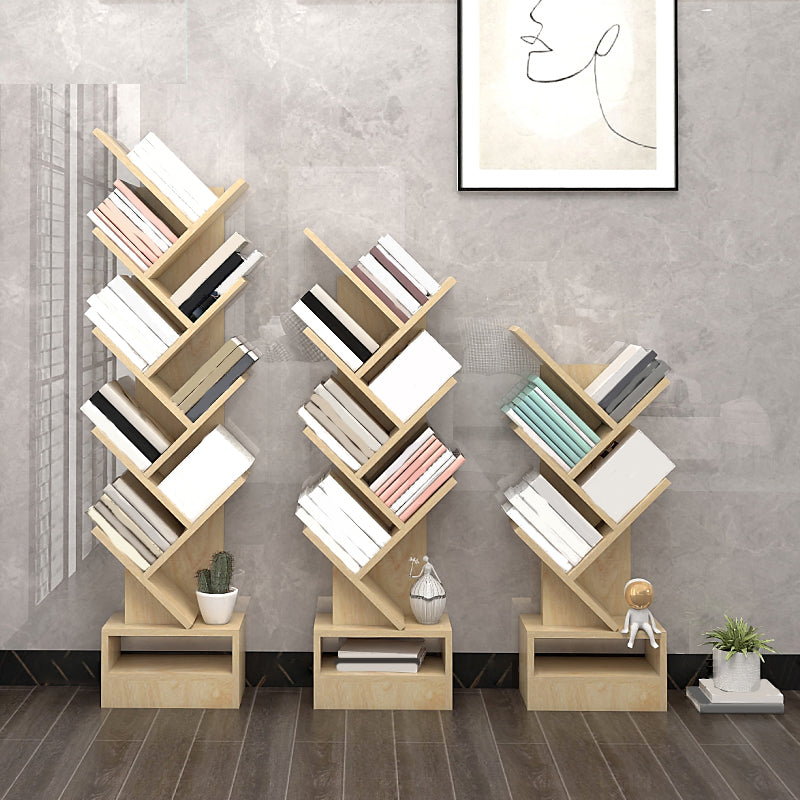 Scandinavian Bookshelf Standard Engineered Wood Closed Back Bookcase