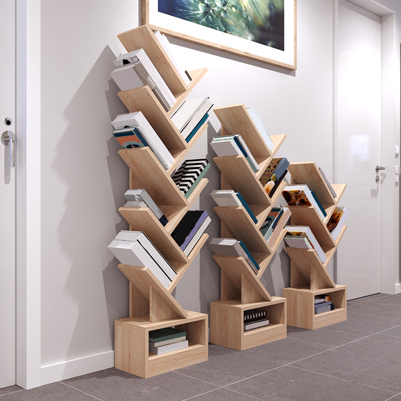 Scandinavian Bookshelf Standard Engineered Wood Closed Back Bookcase