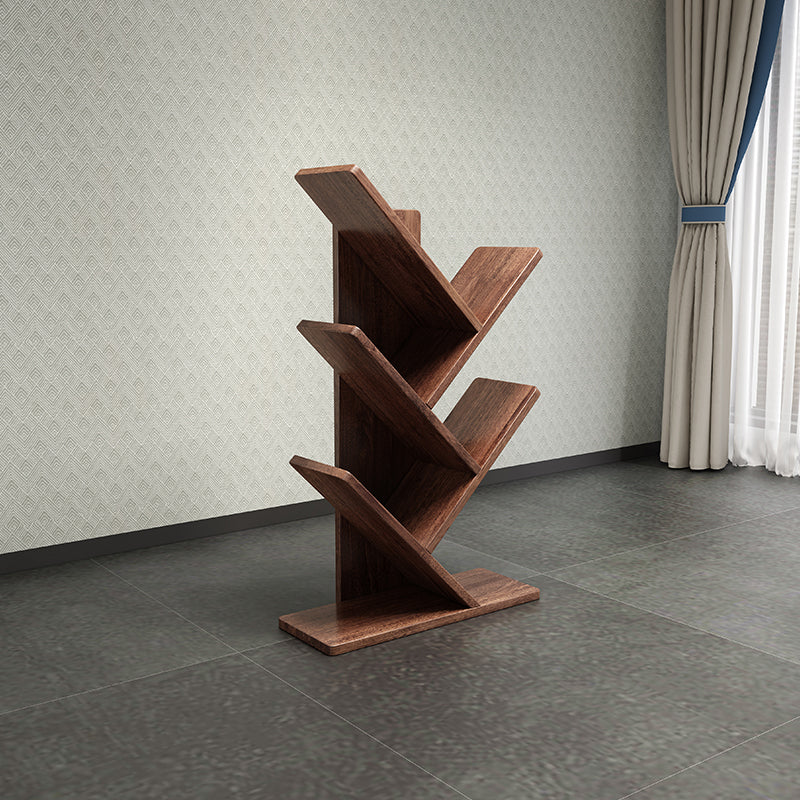 Wooden Standard Bookshelf Scandinavian Open Back Bookcase with Shelves