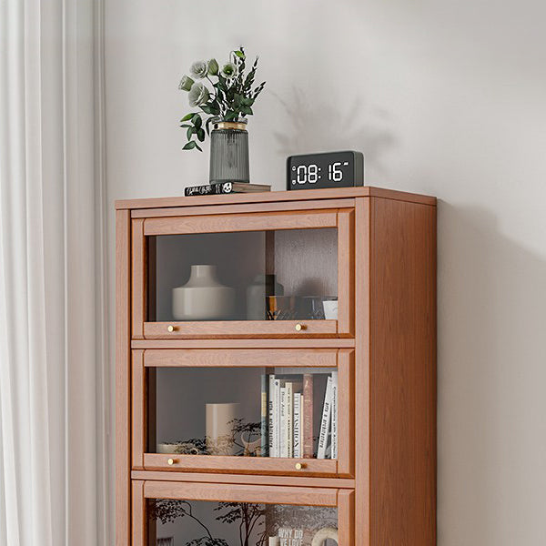 Contemporary Bookshelf Standard Wooden Bookcase with Cabinets