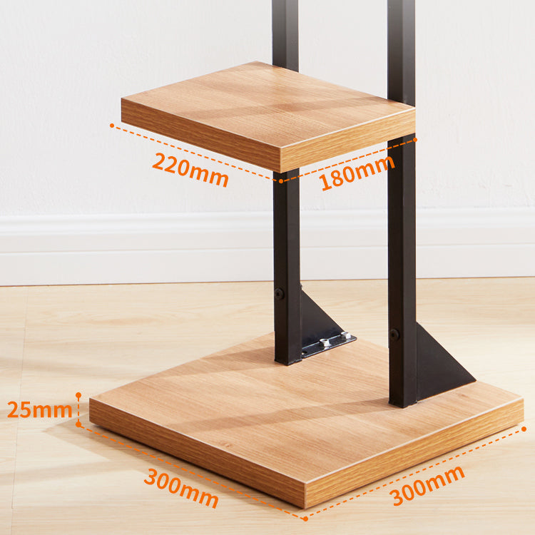 Contemporary Standard Bookshelf Open Back Engineered Wood Bookcase